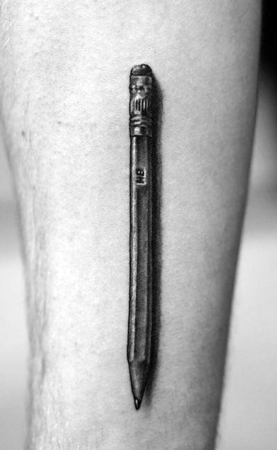 60 Pencil Tattoo Designs For Men - Graphite Ink Ideas