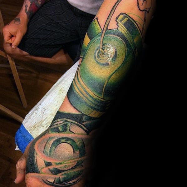 3d Guys Green Lantern Hand And Forearm Tattoo Ideas