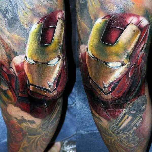 3d Iron Man Tattoos Male