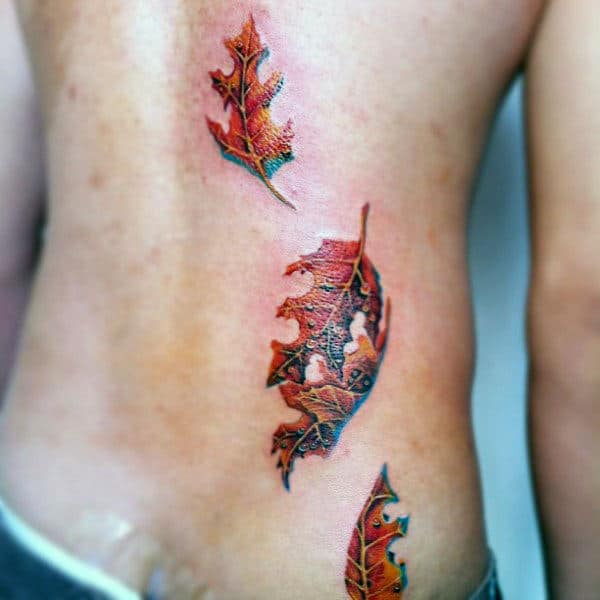 80 Maple Leaf Tattoo Designs For Men - Canadian And Japanese Ink