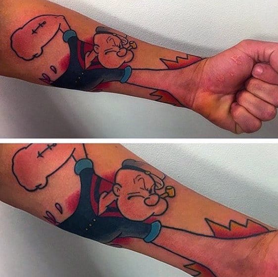 70 Popeye Tattoo Designs For Men  Spinach And Sailor Ideas