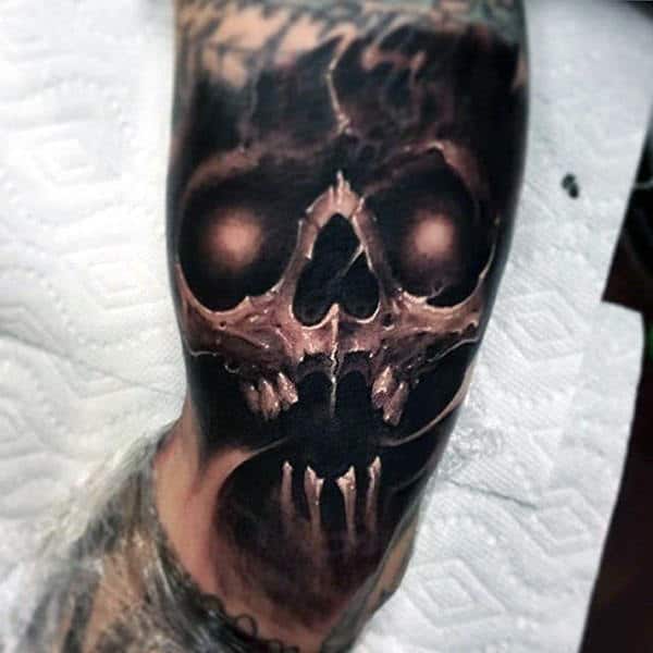 3d Mens Insane Skull Arm Tattoos