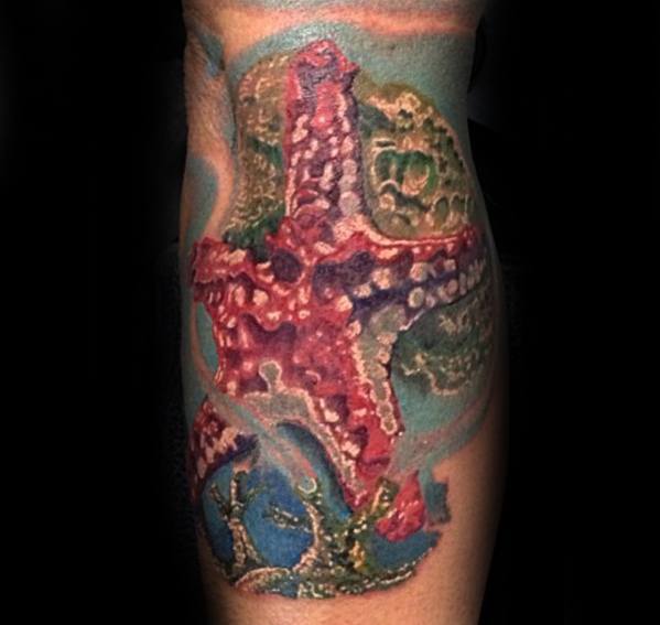 3d Realistic Awesome Starfish Tattoos For Men