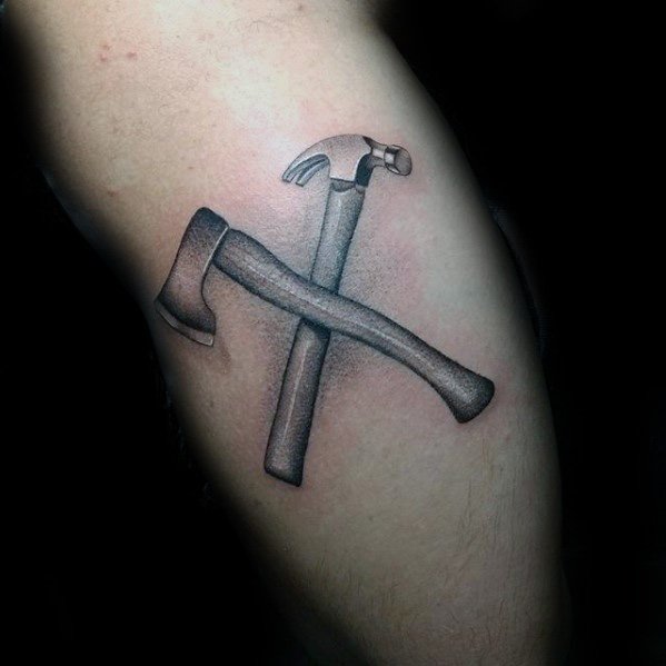 Crossed Axes Tattoo PNG  vikingcrossedaxestattoo  CleanPNG  KissPNG
