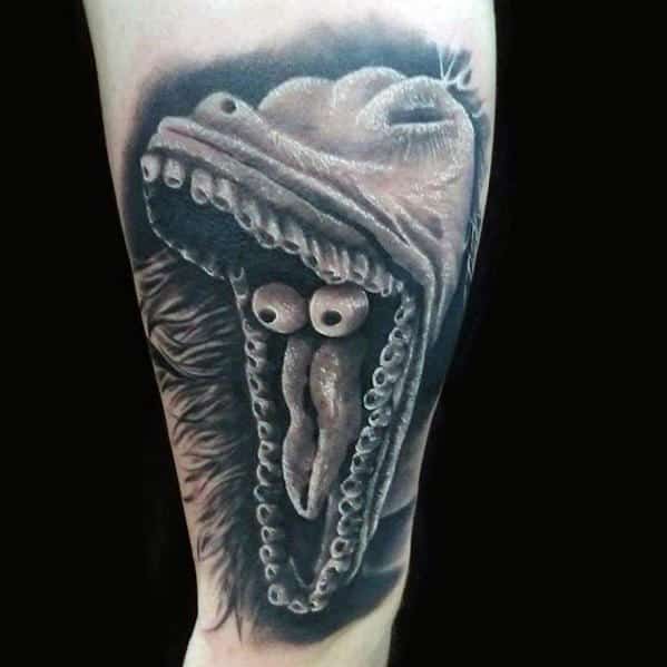 3d Shaded Snakeworm From Beetlejuice The Movie Mens Arm Tattoos