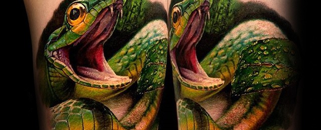 50 3D Snake Tattoo Designs For Men – Reptile Ink Ideas