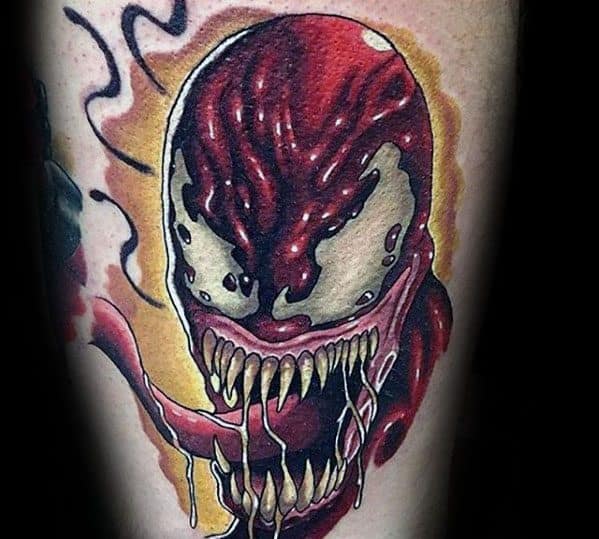 50 Carnage Tattoo Designs For Men - Comic Book Supervillain Ink Ideas