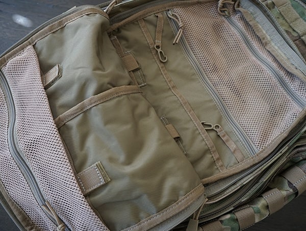 5 11 Tactical Rush72 Front Compartment Inside With Key Hangers And Mesh Pockets