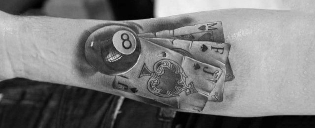 Top 40 Best 8 Ball Tattoo Designs For Men – Billiards Ink Ideas