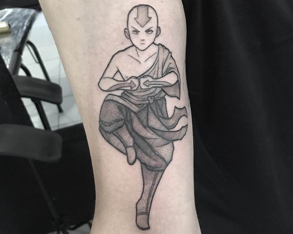 Minimalist character drawings  TheLastAirbender  Avatar tattoo Anime  tattoos Atla tattoo