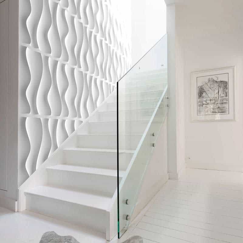 Staircase accent wall