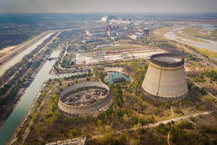Aerial shot of Chernobyl