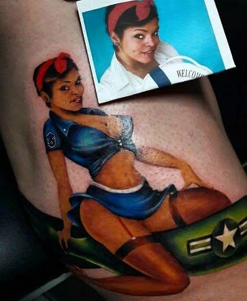 Air Force Pin Up Girl Tattoo -j0hnnyflash