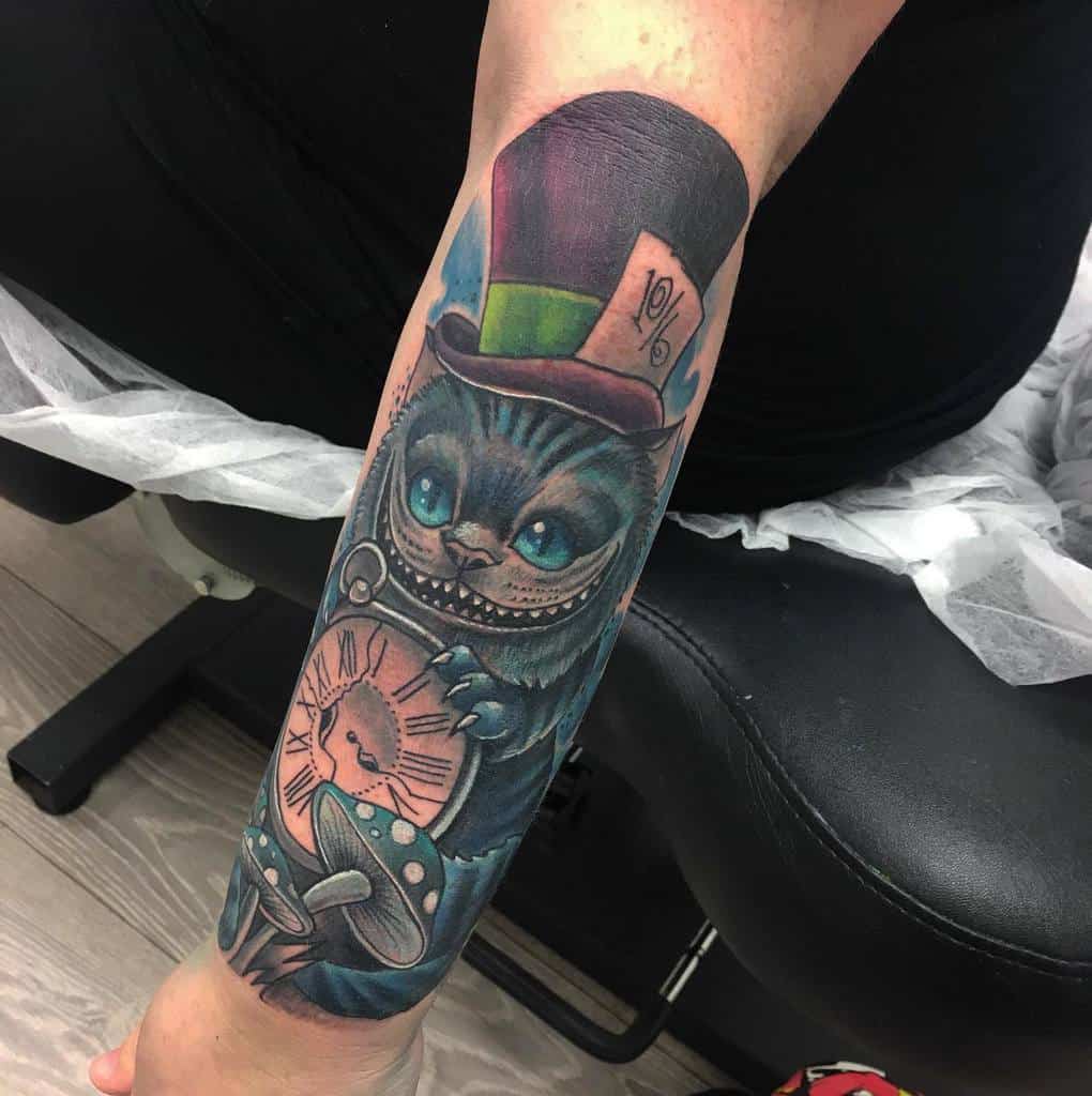 Alice in Wonderland Cheshire Cat Tattoo kimberleywarrentattoo
