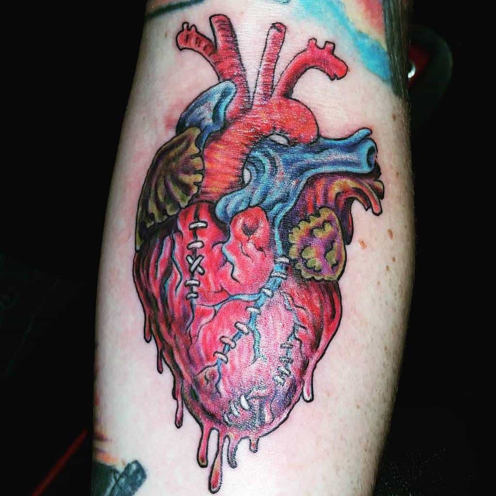Anatomical Bleeding Heart Tattoo darkstartat2