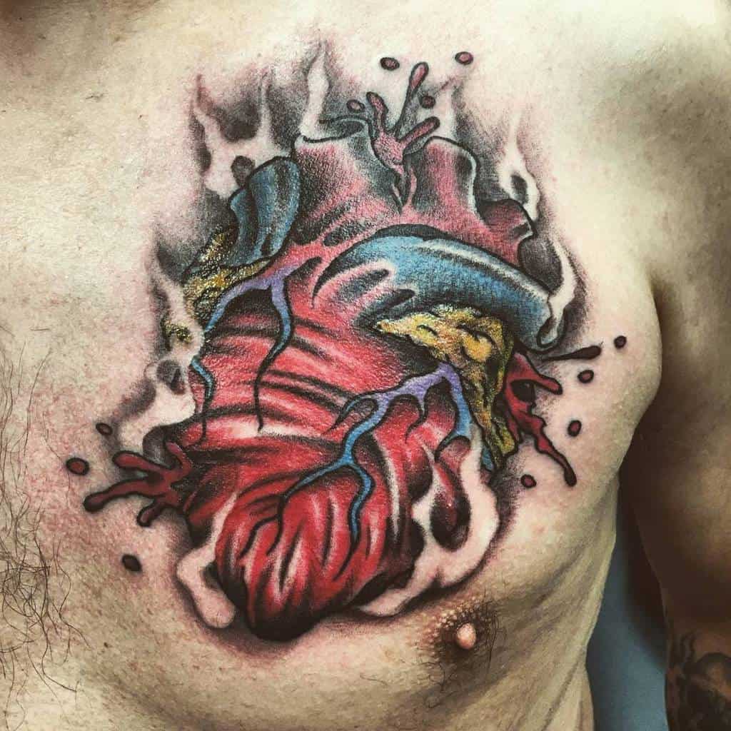 Anatomical Bleeding Heart Tattoo honestabe_btl