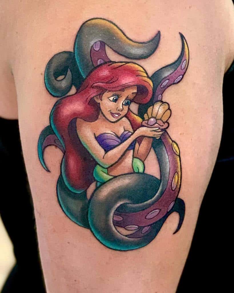 Ariel Little Mermaid Tattoo Chrismorristattoos