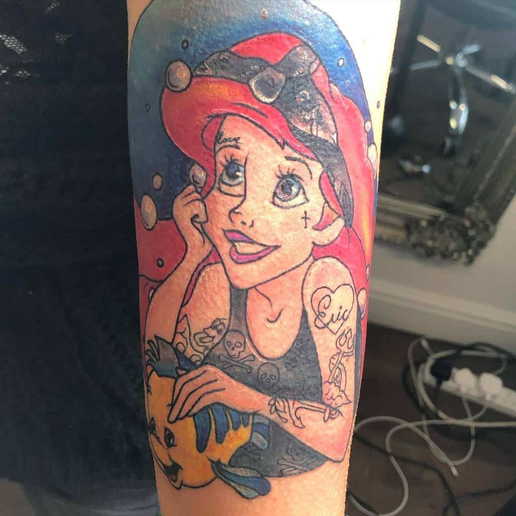 Ariel Little Mermaid Tattoo Chxrtattoo