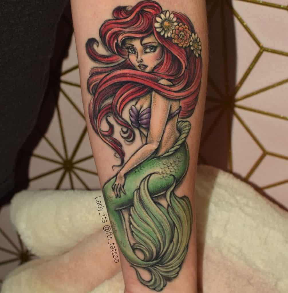 Ariel Little Mermaid Tattoo Fts Tattoo