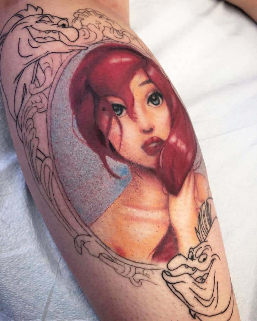 Ariel Little Mermaid Tattoo Guttermouse