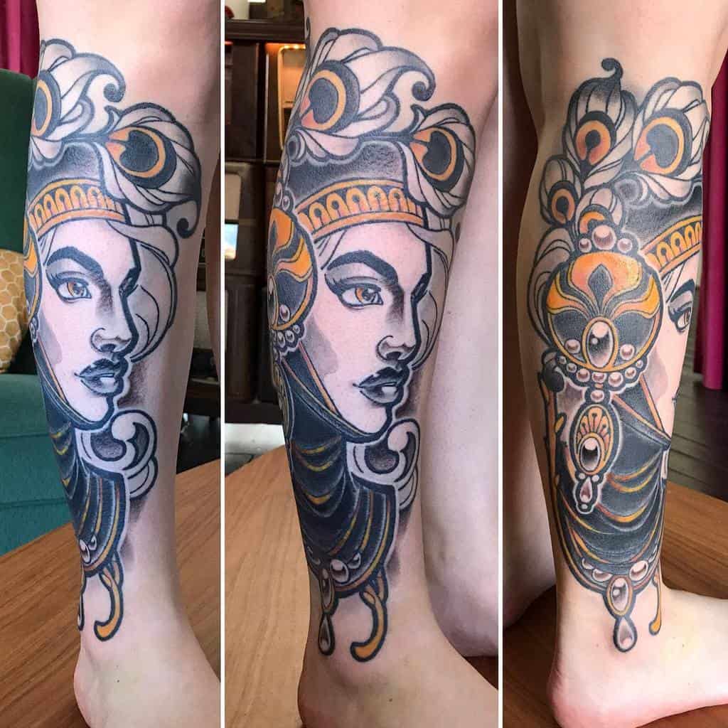 Art Nouveau Leg Tattoo Tattoo.nina.noa