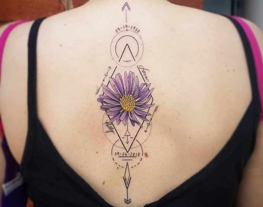 53 Aster Flower Tattoo Ideas