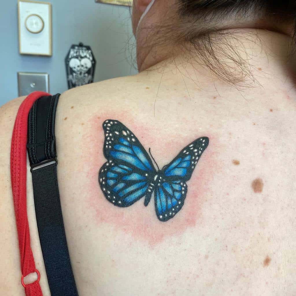 Back Blue Butterfly Tattoos studiomaxx.nl