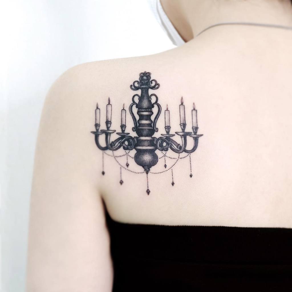 Back Chandelier Tattoo Sangja.tattoo