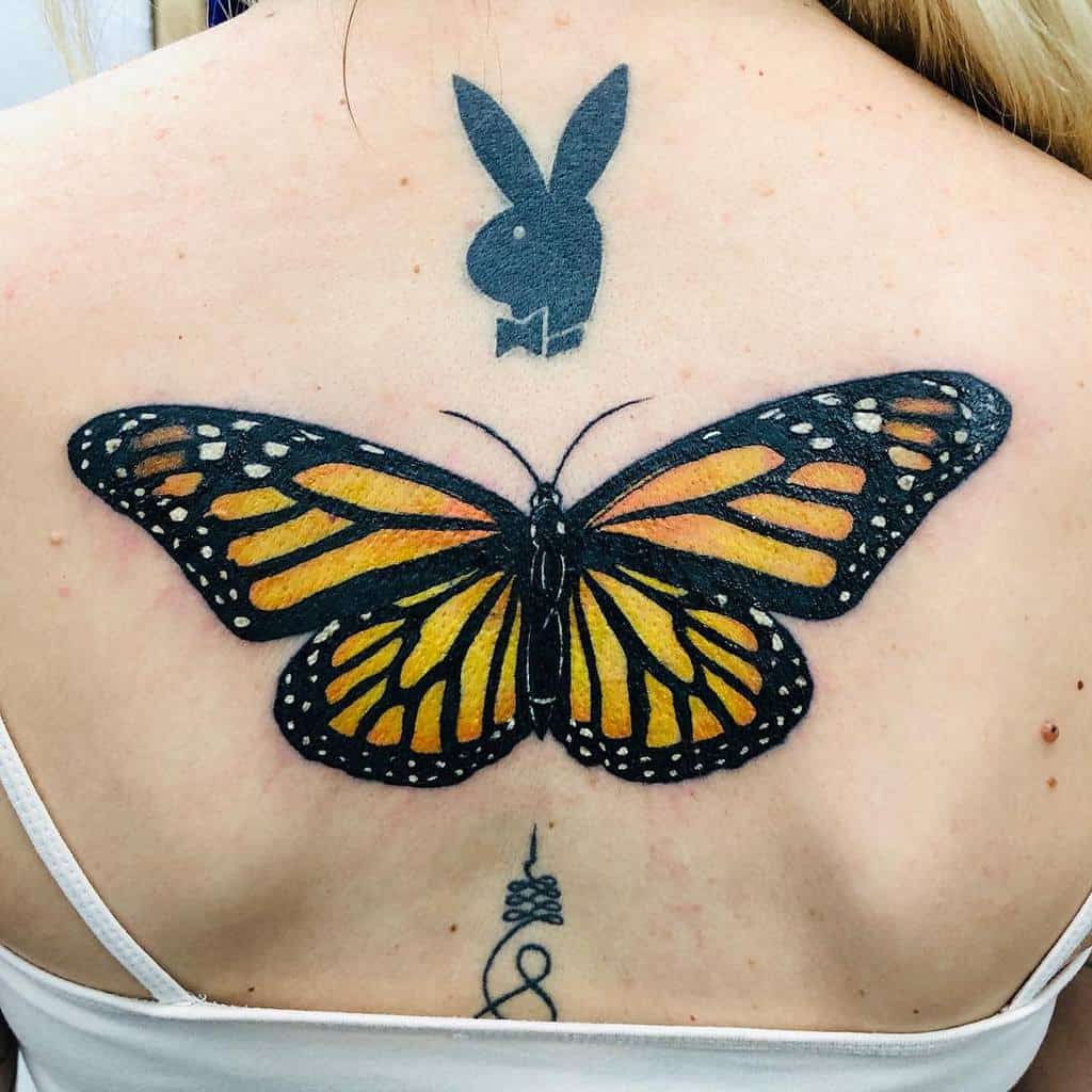 Back Monarch Butterfly Tattoo alexinkcuba