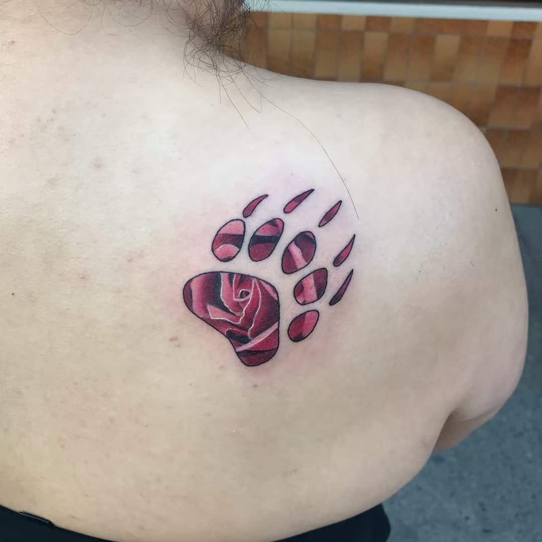 bear paw print tattoo  Clip Art Library