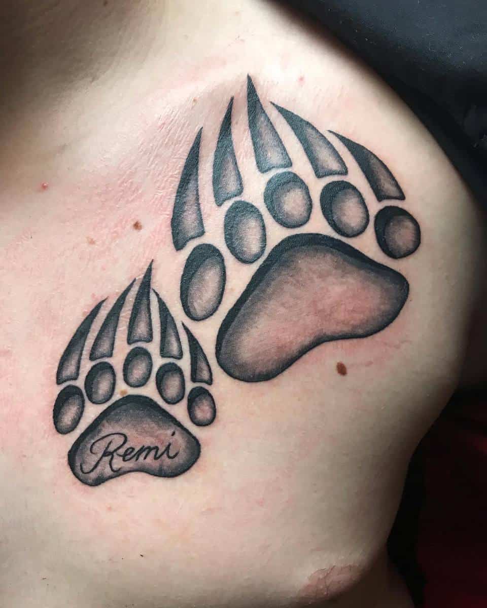 70 Bear Paw Tattoo Ideas and Meanings  Nomi Chi