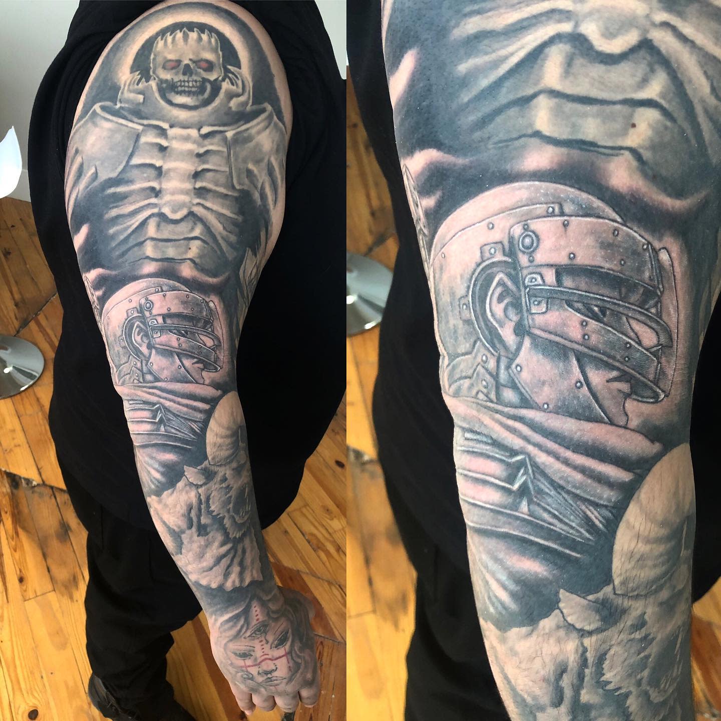 Neo-Traditional Skull Knight Tattoo - Best Tattoo Ideas Gallery