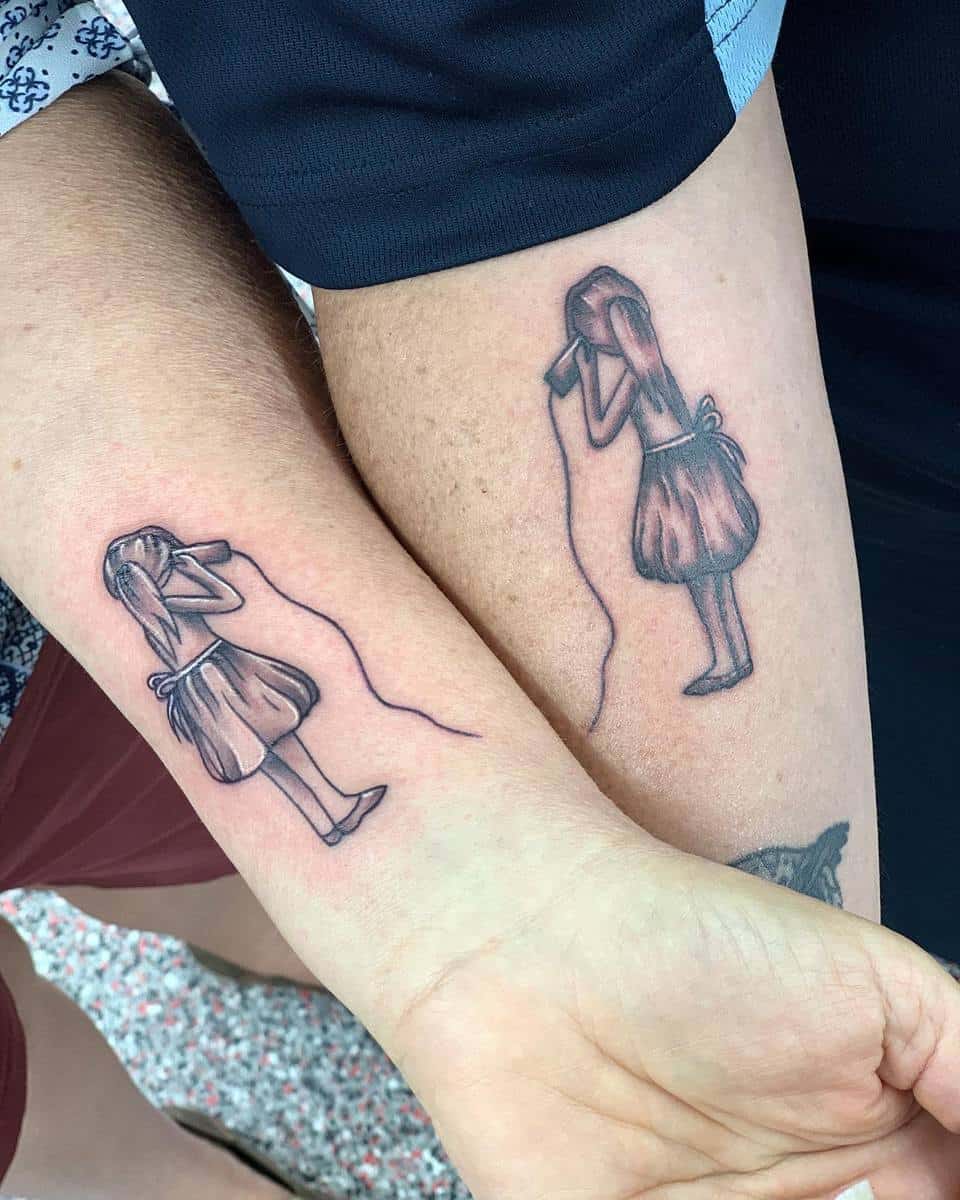 Bestfriend Matching Tattoos ashleighhutchins_art