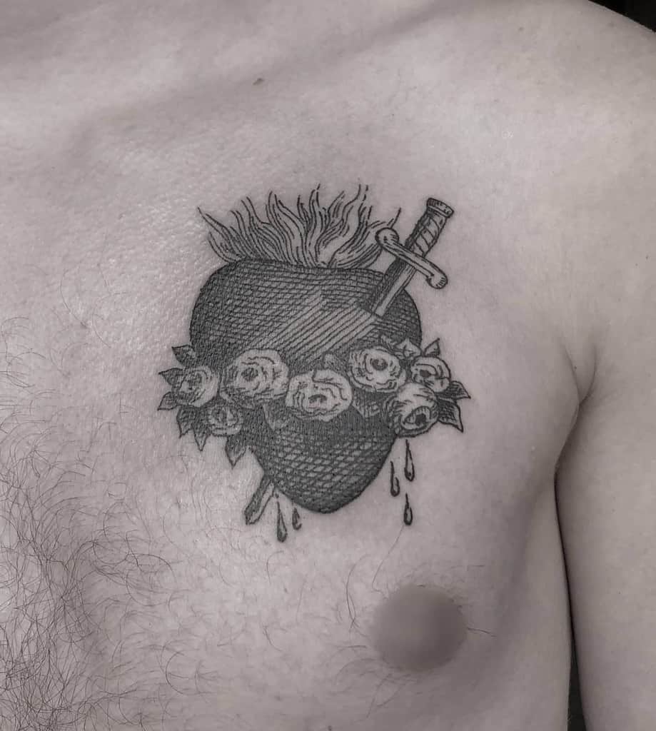 Black Bleeding Heart Tattoo palecwnosie.tattoo