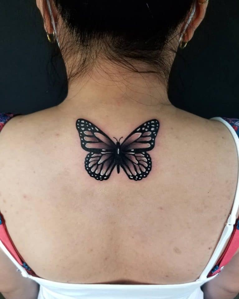 Albums 97+ Images what does a black butterfly tattoo mean Latest