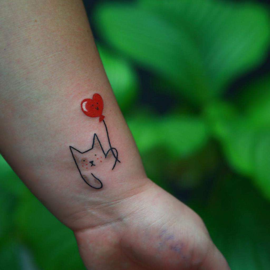 Black Cat Wrist Tattoo hiacyntaa