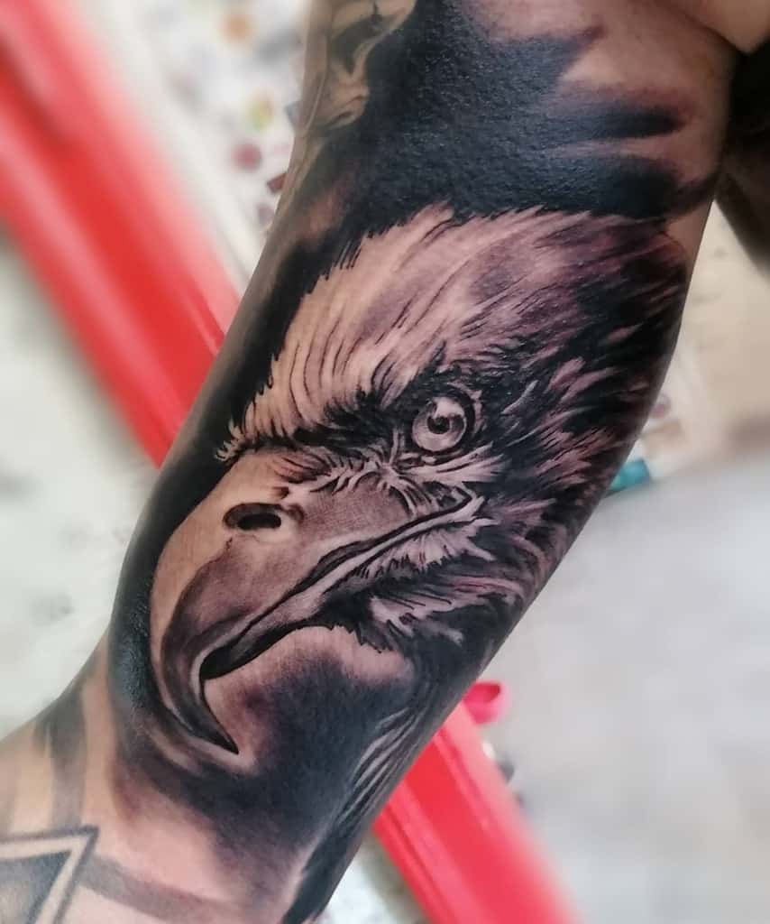 Black Eagle Head Tattoo 2 kuchar.jirka