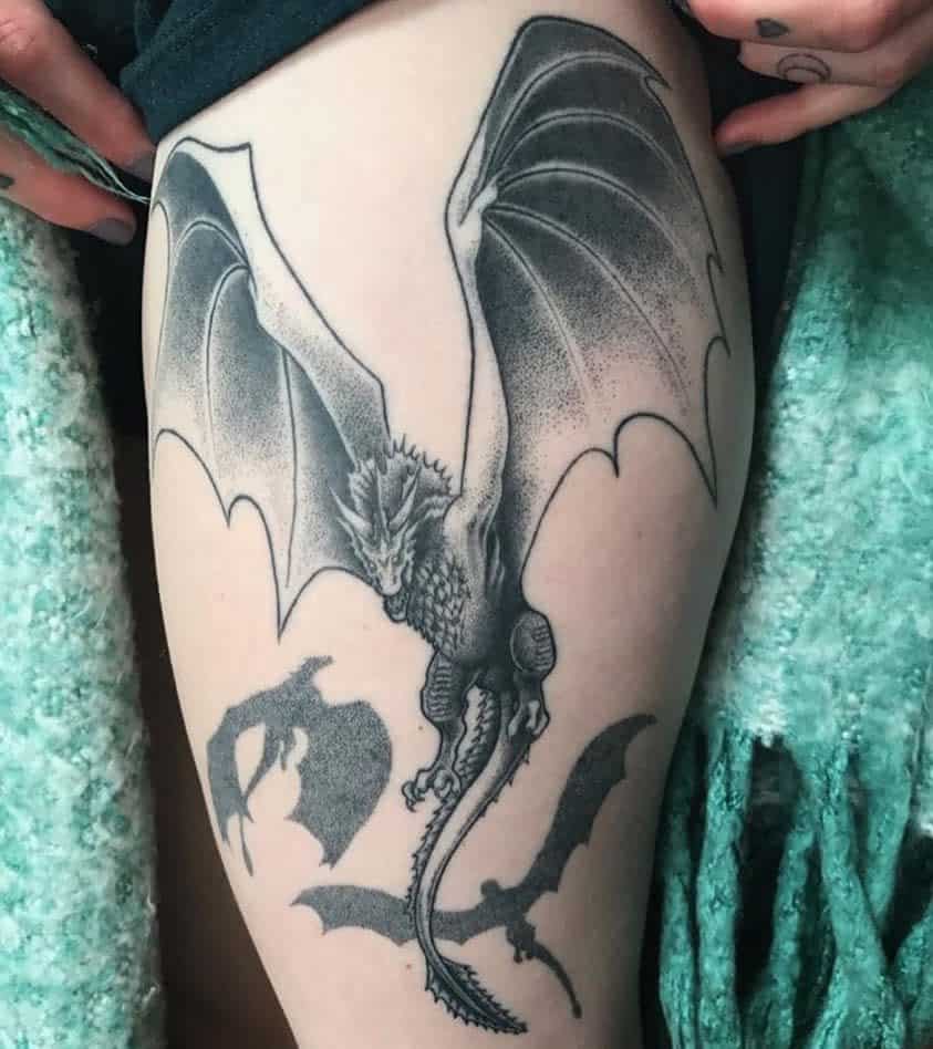 Black Game of Thrones Dragon Tattoo harmony_nixon