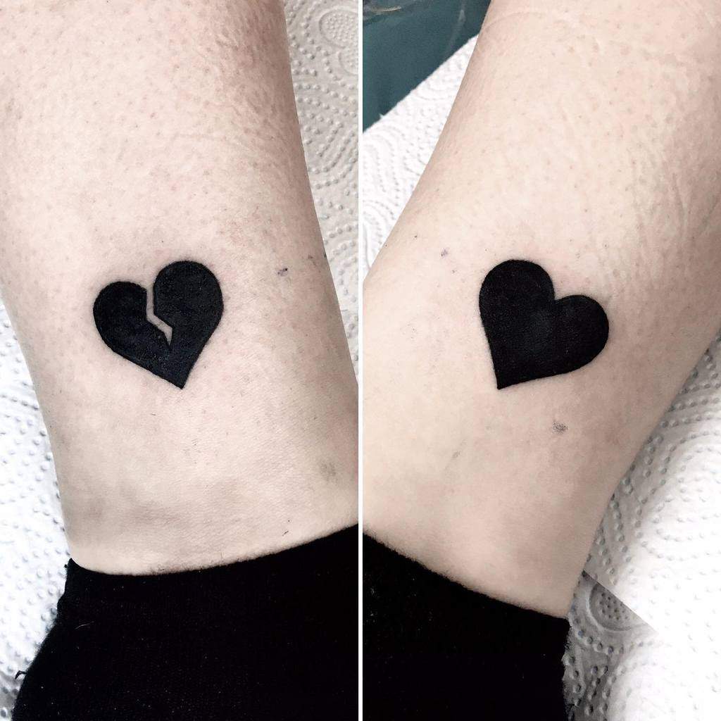 Black Heart Tattoo Men Lucijaak