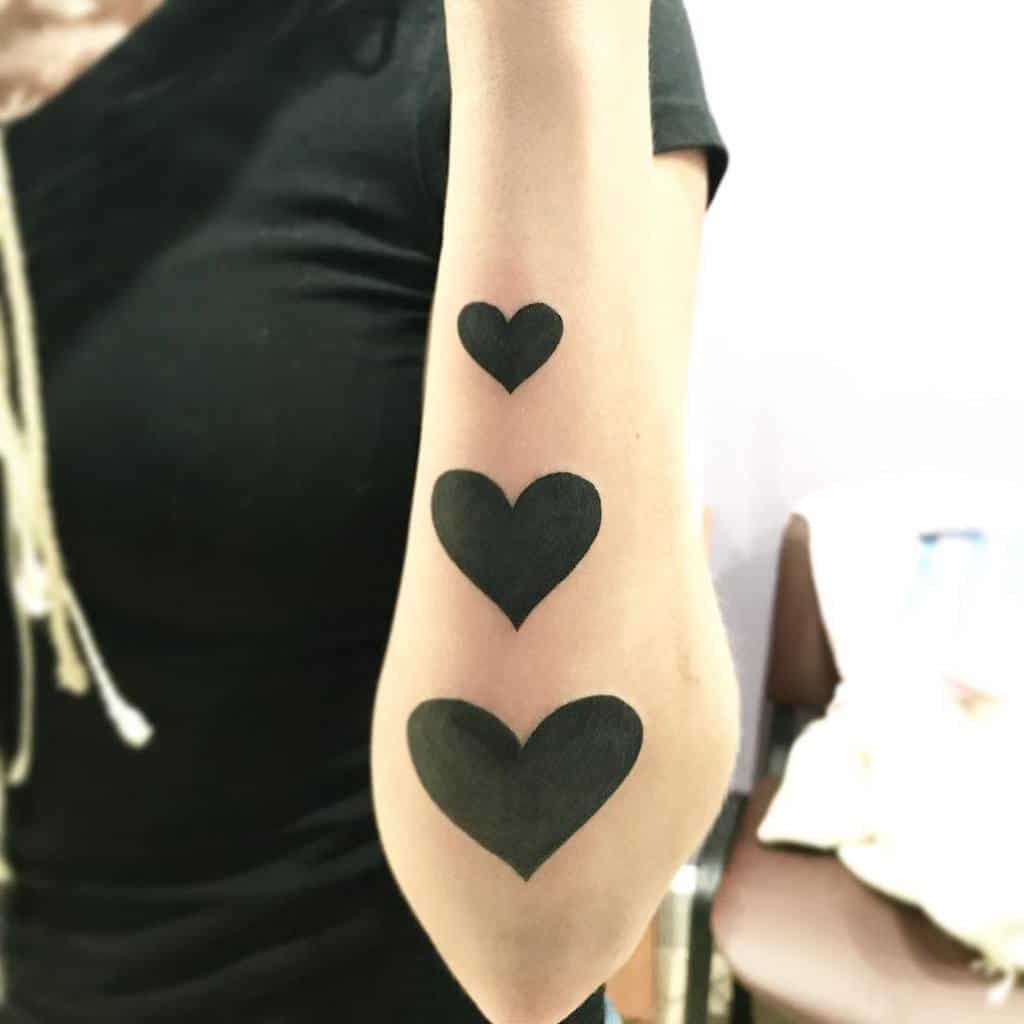 Black Heart Tattoo Women Anna Sawizki