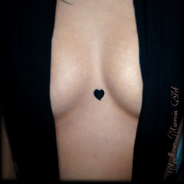 Black Heart Tattoo Women Guillermo Carreon Art
