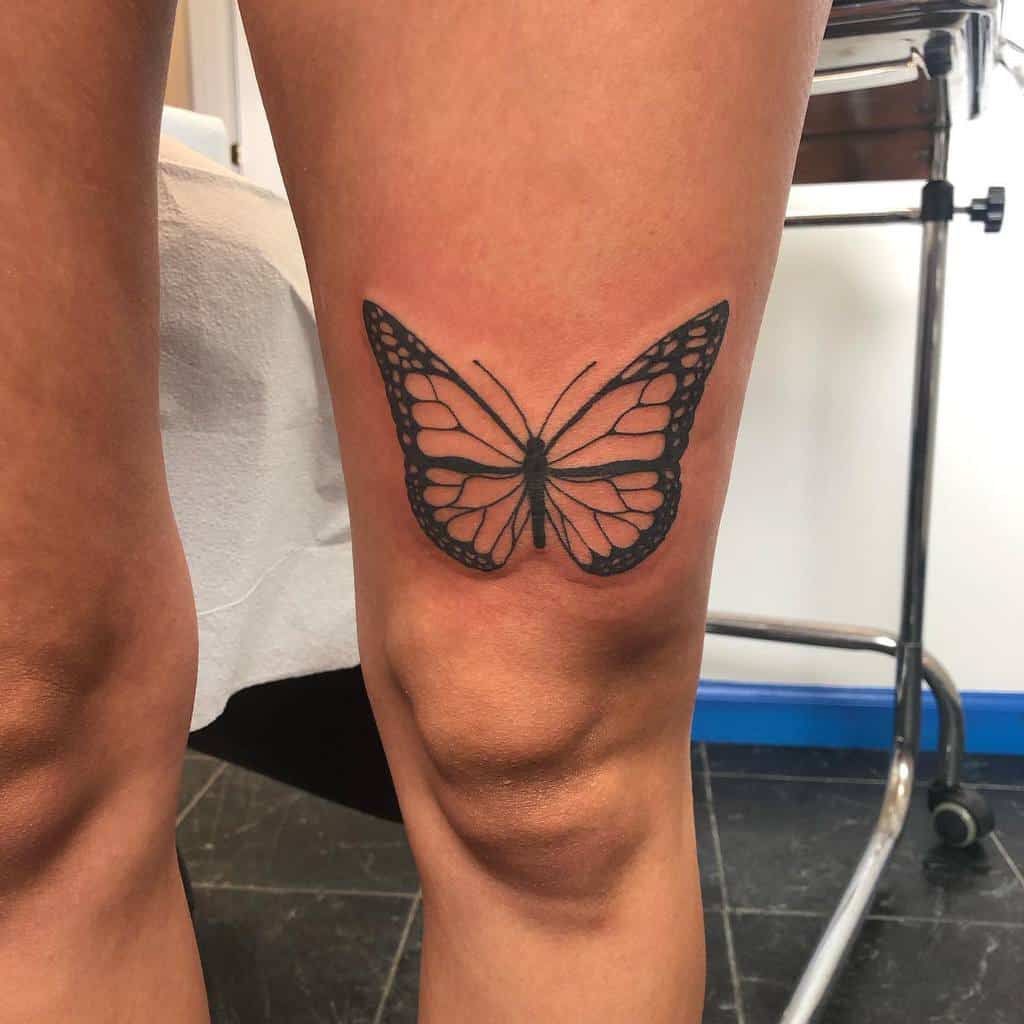 Black Monarch Butterfly Tattoo amystattoos