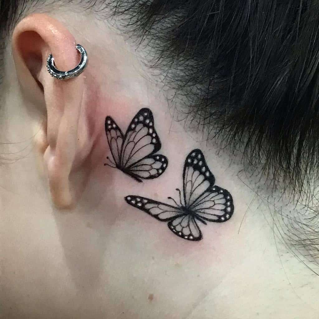 Black Monarch Butterfly Tattoo melbootstattoo