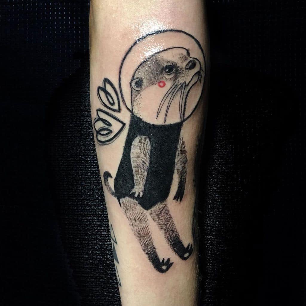 Black Otter Tattoo Joanna Kru
