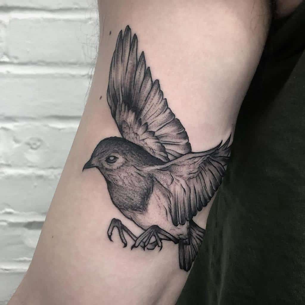 Black Small Bird Tattoos Loloartsplus