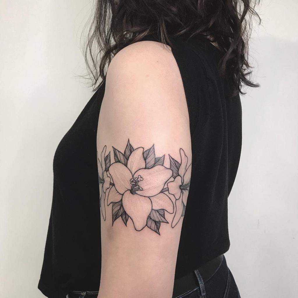 Black And Gray Lily Tattoo Marie Reverie