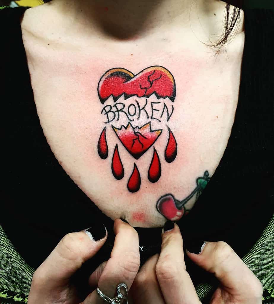 Broken Heart tattoo by kelvingabrieltattoo at bunkerink in São Paola  Brazil  Instagram