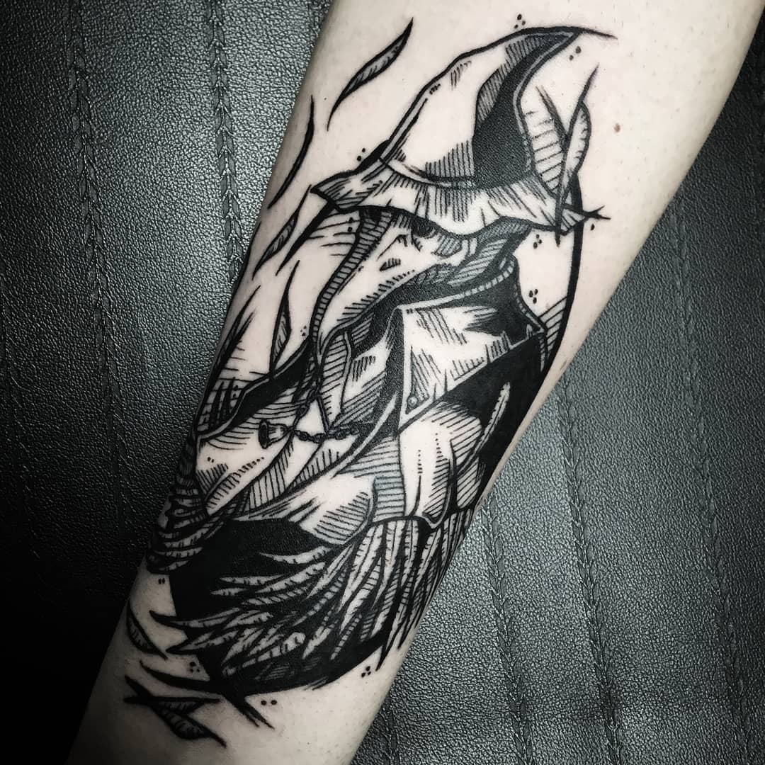 Crow Bloodborne Tattoo -scottconnick