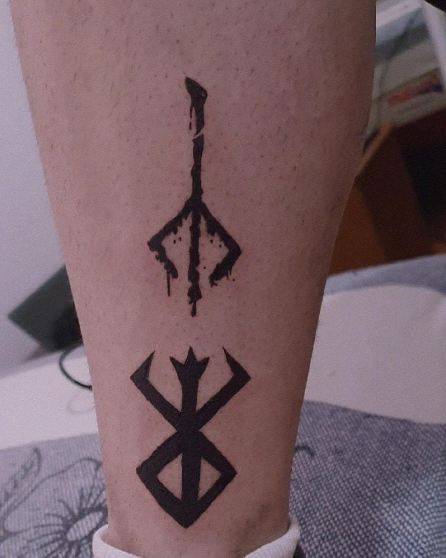 My caryll runes tattoo, had them for a while but never shared : r/bloodborne