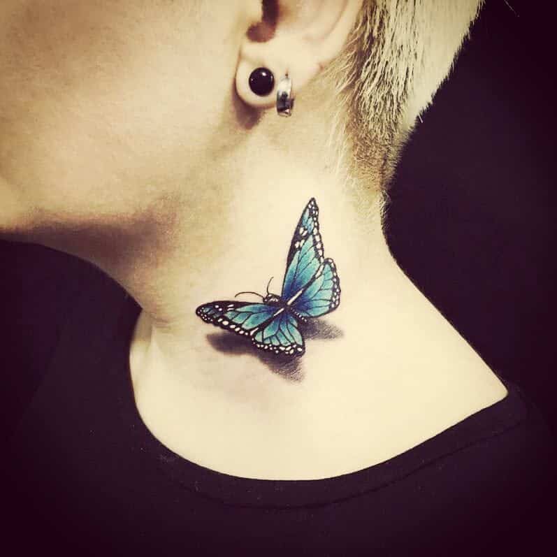 Blue Butterfly Tattoo anahita.shams_